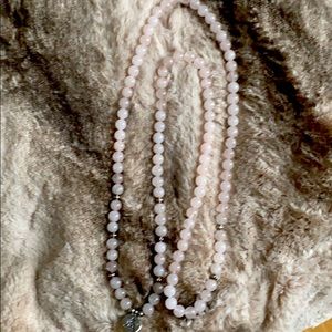 Prana heart rose quartz necklace/bracelet